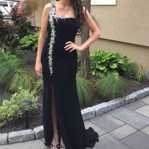 Black embellished dress